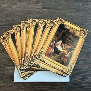 Elegant Gold Framed Christmas Holiday Cards (16)